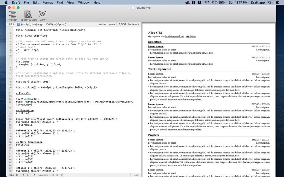 Draft (macOS) 由: 宇 凌