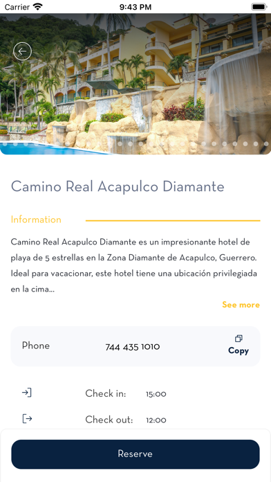 Camino Real Hoteles Screenshot
