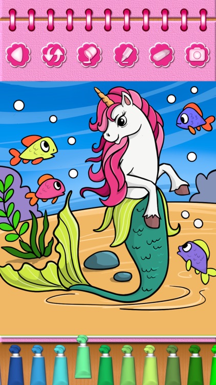 Pony Mermaid Coloring Book screenshot-7