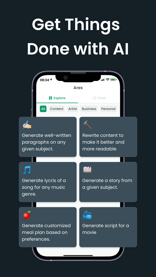 #1. Ares: AI Chatbot Assistant (iOS) Podle: Plantiary