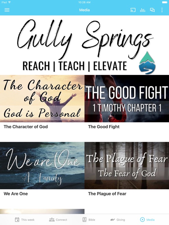 Gully Springs Baptist Church iPad screenshot