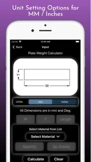 fabrication weight calculator iphone screenshot 1