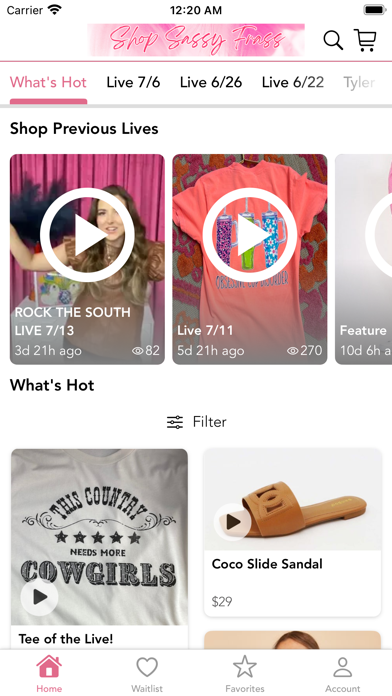 Shop Sassy Frass Screenshot