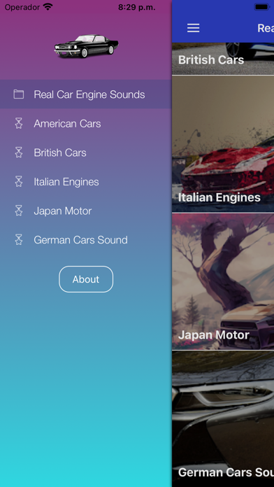 Engine Sounds Exhaust Cars Screenshot