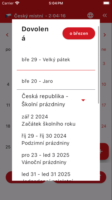 Český kalendář 2024 Screenshot