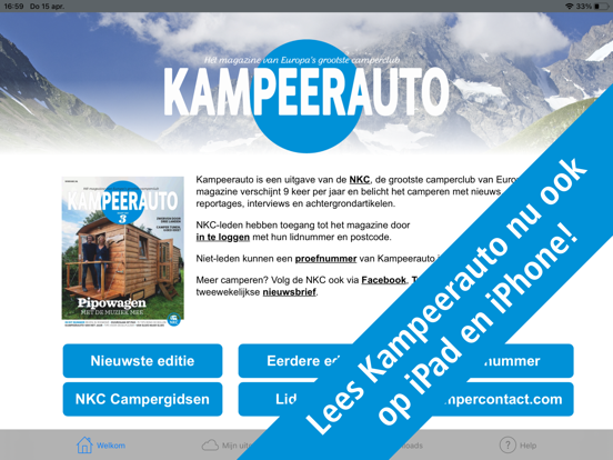 NKC Campermagazines iPad app afbeelding 1