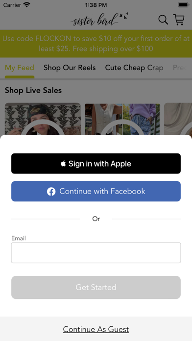 Sister Bird Boutique Screenshot
