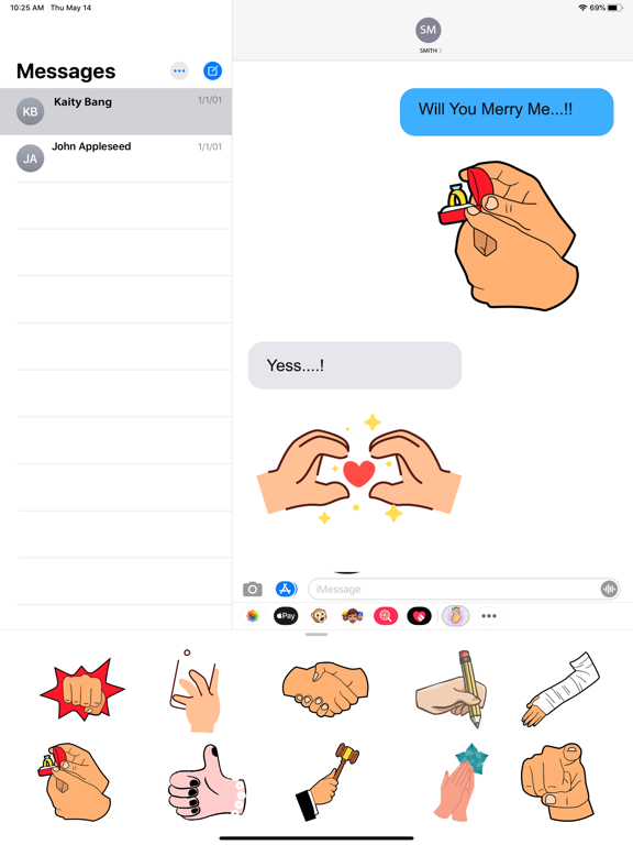 Screenshot #6 pour Just Hand Stickers