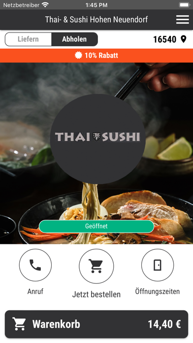Thai- & Sushi Hohen Neuendorf Screenshot