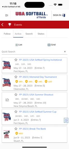 Game screenshot USA Softball of Florida hack