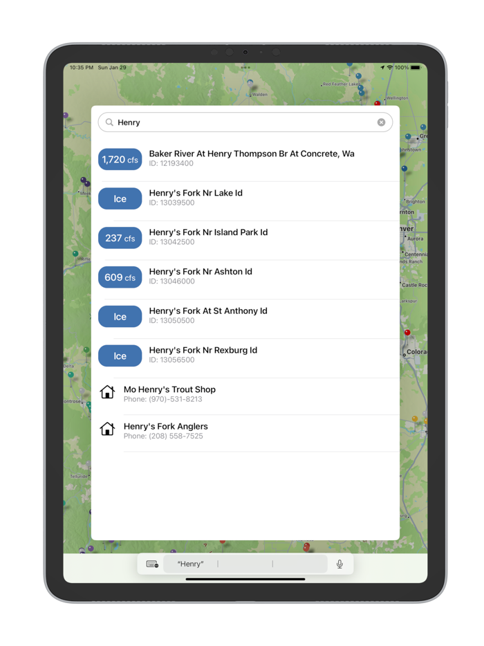 FlowMap - Fishing information