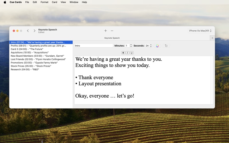 Screenshot #1 pour Cue Cards