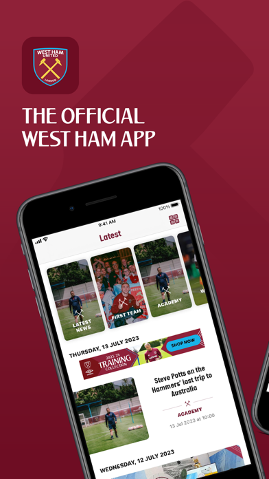 West Ham United Screenshot on iOS