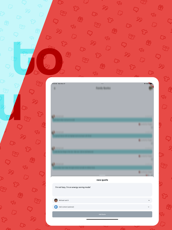 quoteyou iPad screenshot 2 - Social Networking app