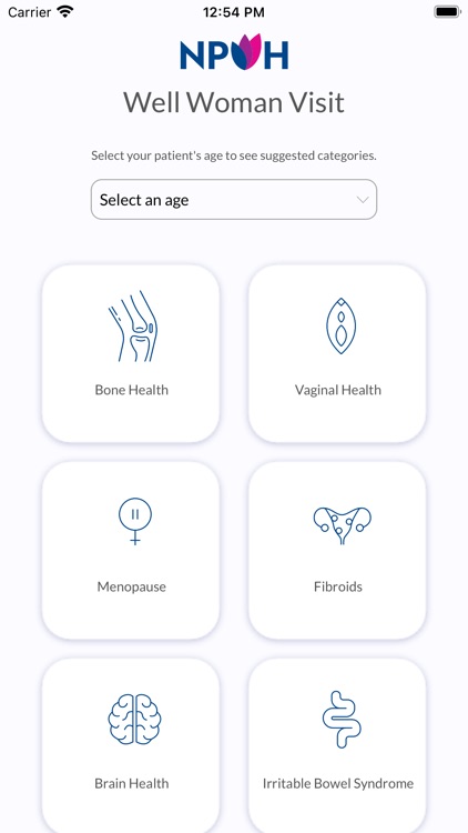 Well Woman Visit App by NPWH