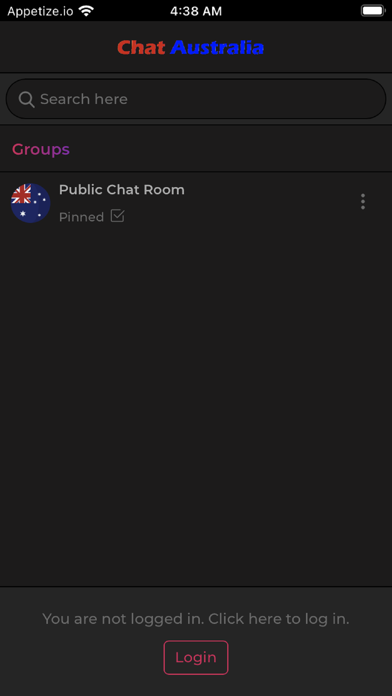 Australia Chat Room Screenshot