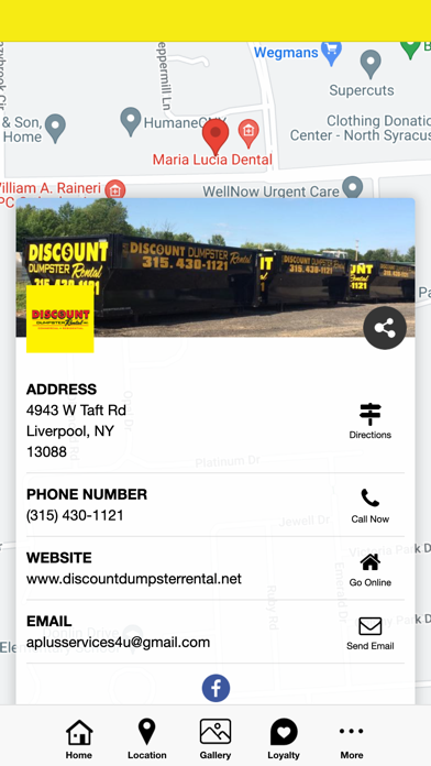 Discount Dumpster Rental Inc Screenshot