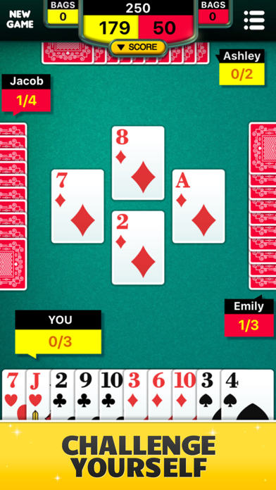 Spades classic card game screenshot 2