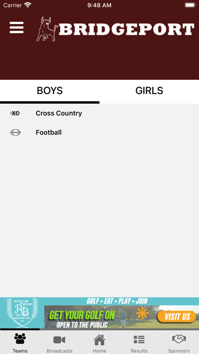 Bridgeport Athletics Screenshot