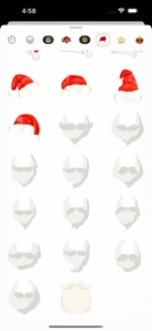 Santa Hat and Beard Stickers screenshot #2 for iPhone
