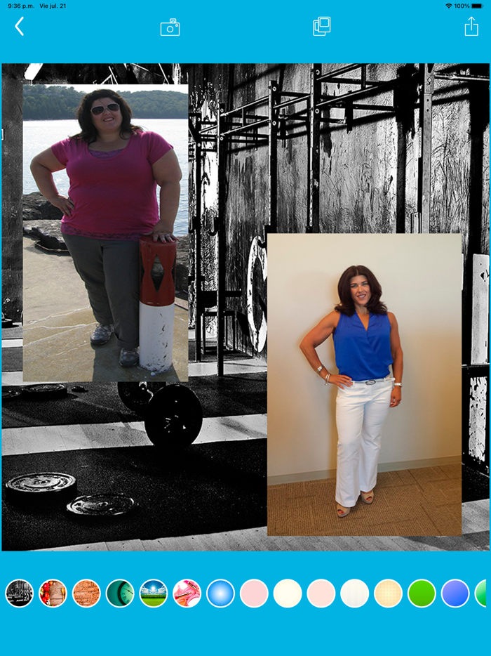 Before and after collage