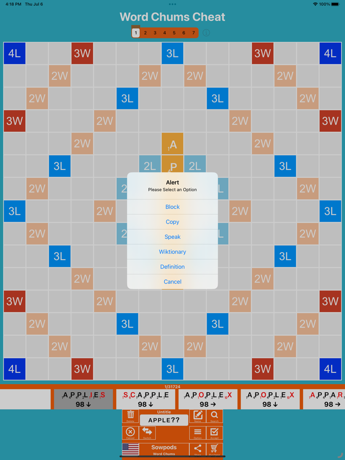 Word Chums Cheat and Helper