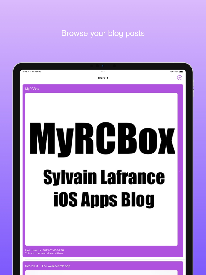 Share-it - App for bloggers