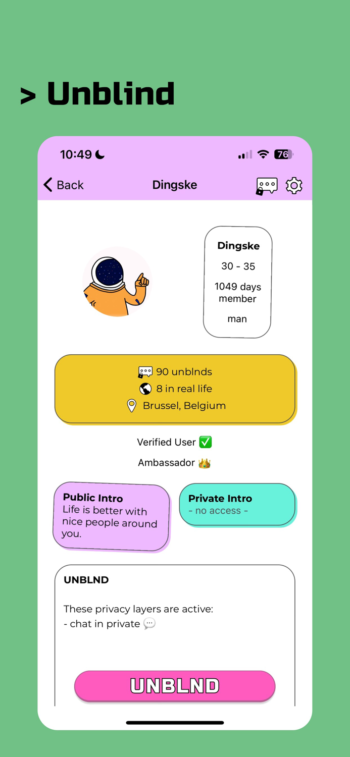 UNBLND - chat and meet people