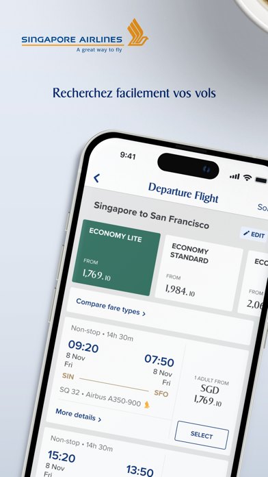 Screenshot #1 pour Singapore Airlines