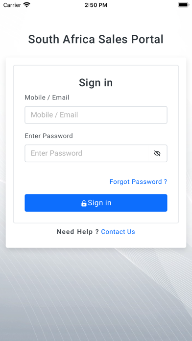 South Africa Sales APP Screenshot