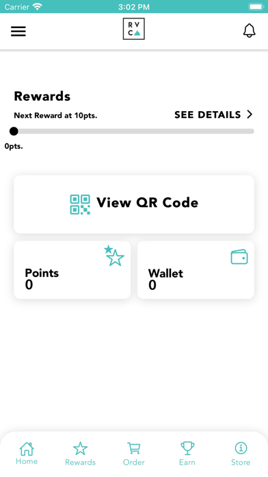 Rainier Valley Coffee Rewards Screenshot