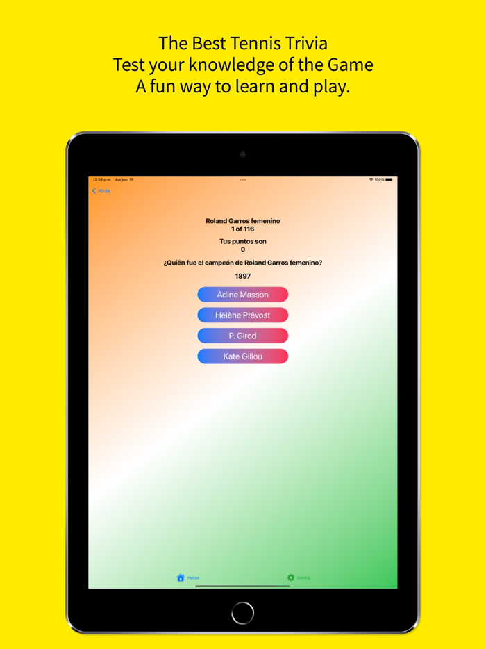 Best tennis league trivia