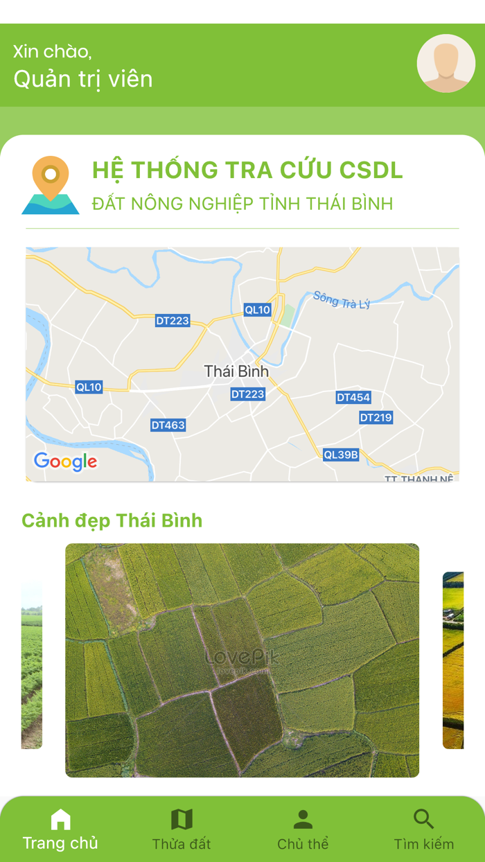 Thai Binh Land Map