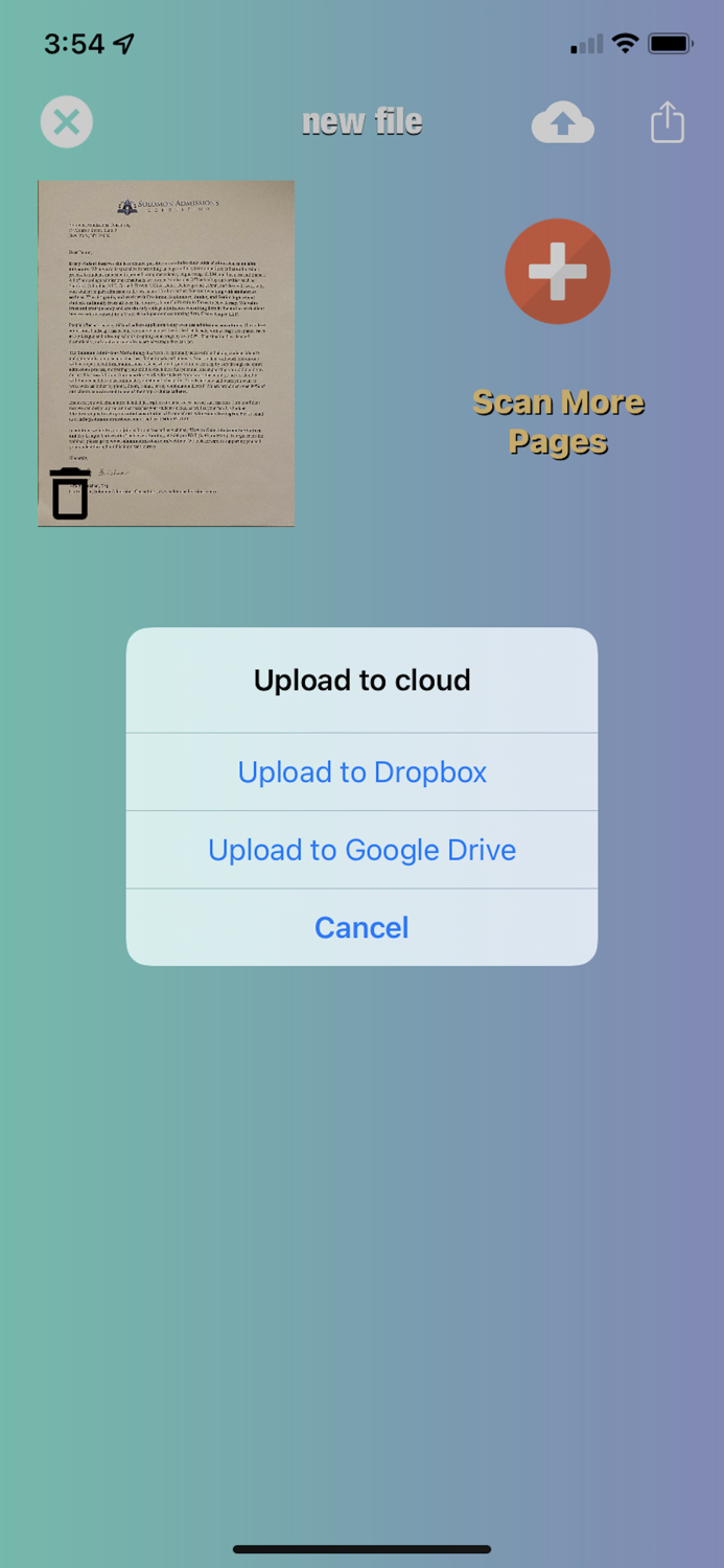 MyScan3 capture and share PDF