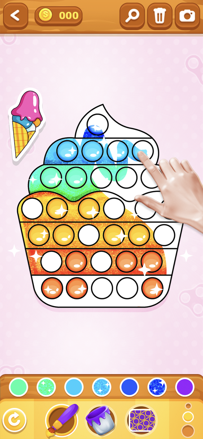 Pop It Coloring and Fidget 3D