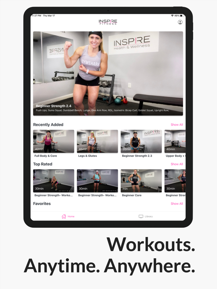 Inspire Fitness - Workout App