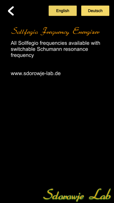 Solfeggion Frequency Energizer Screenshot
