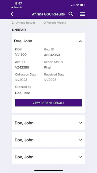 Veracyte Screenshot