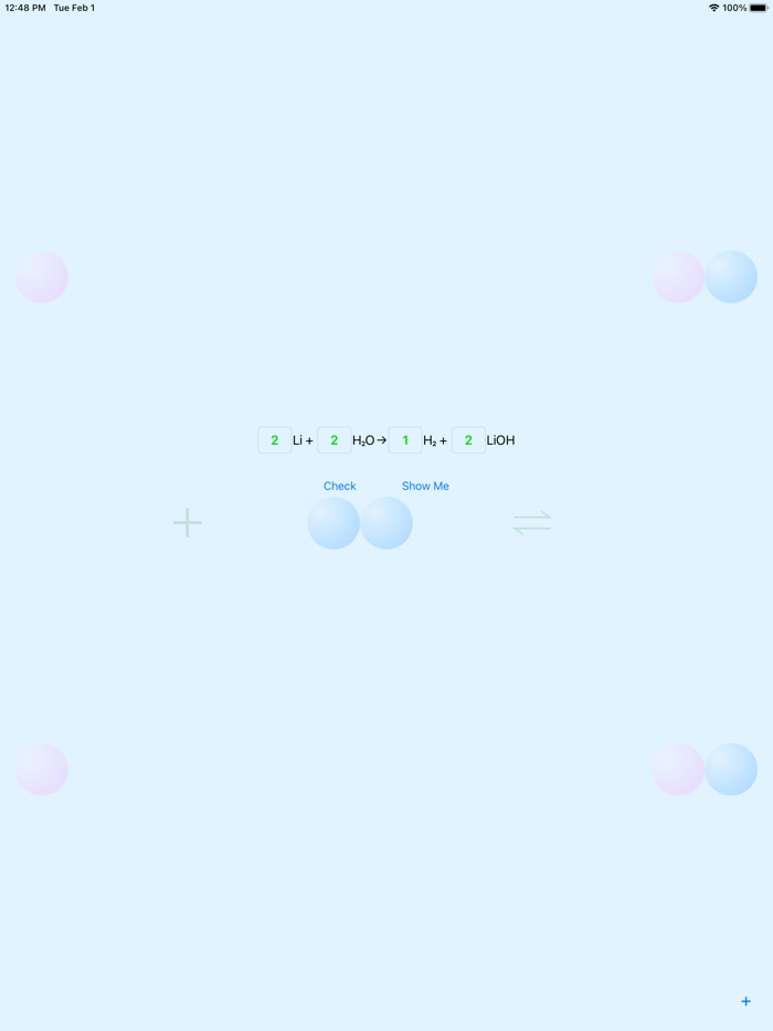 Interactive Equation Balancer