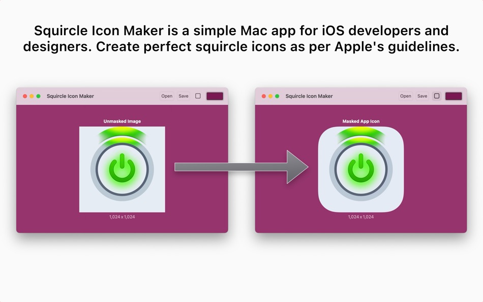 Squircle Icon Maker (macOS) Podle: Daniel Witt