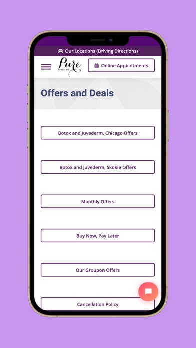 Pure Medical Boutique Screenshot