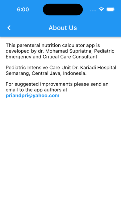 Parenteral Nutrition Calc Screenshot