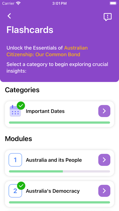 AU Citizenship Preparation Screenshot