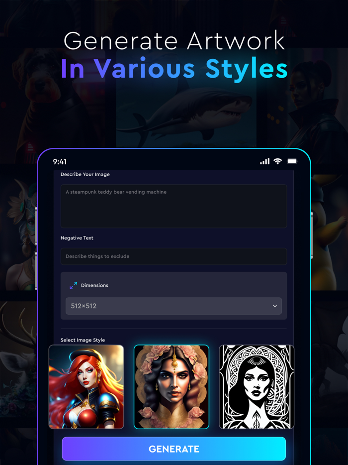 AI Art and Image Generator Zoto