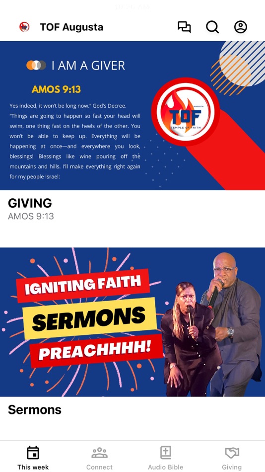#1. TOF Augusta (iOS) 由: Temple of Faith Ministries, Inc.
