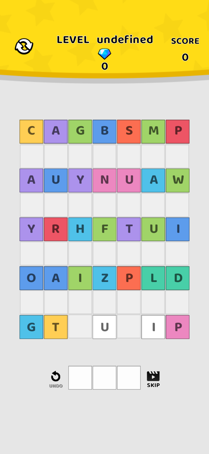 3 Letter 1 Word Match 3 Tiles