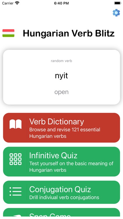 Hungarian Verb Blitz