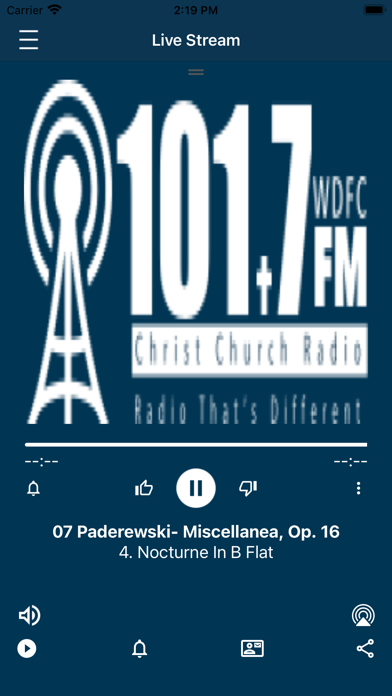 WDFC-FM  Christ Church Radio Screenshot