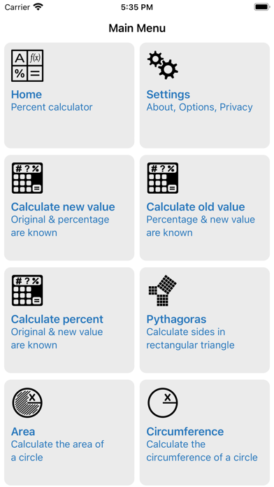 Percent-Calc Screenshot