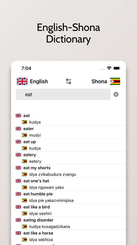 #1. Shona-English Dictionary (iOS) Podle: FB PUBLISHING LLC